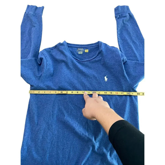 Polo Ralph Lauren Blue Logo Embroidered Pullover Shirt Size Large - Picture 6 of 7